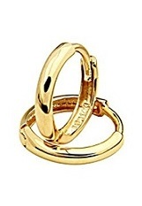 little handsome 14k yellow gold huggie earrings for babies and kids
